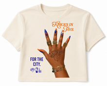 Load image into Gallery viewer, Knicks in 5 crop top tee