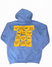 Load image into Gallery viewer, Sticky note zip up hoodie
