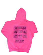 Load image into Gallery viewer, Sticky note zip up hoodie
